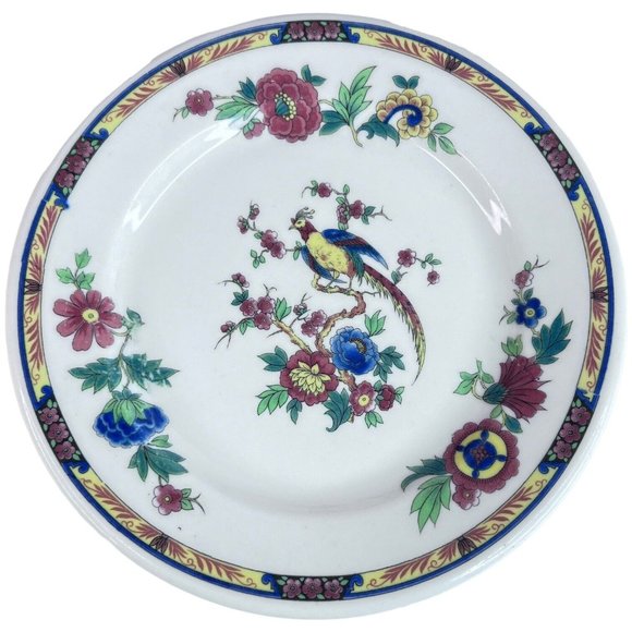 2 Syracuse China Dewitt Clinton Bread And Butter Plates Bird Of Paradise Pilgrim - Picture 2 of 6
